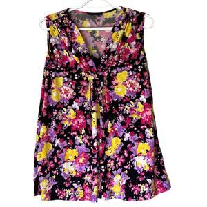 Notations Purple / Pink / Black / Yellow Tank Top Size Large